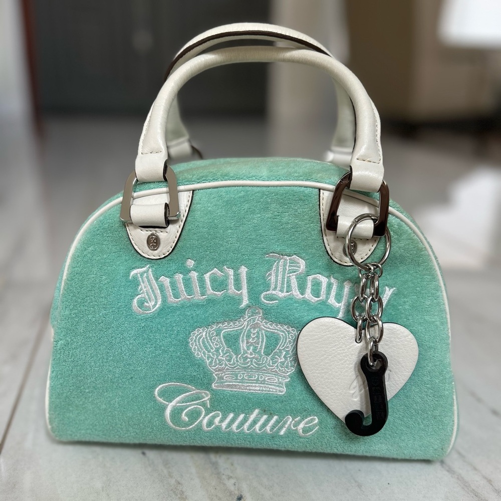 Vintage Juicy Couture Bowler Bag in Terry Cloth Y2K Early 2000s
